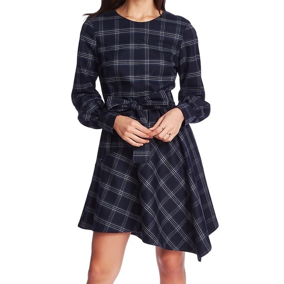 COURT AND ROWE Plaid Asymmetrical Hem Dress - Picture 2 of 2